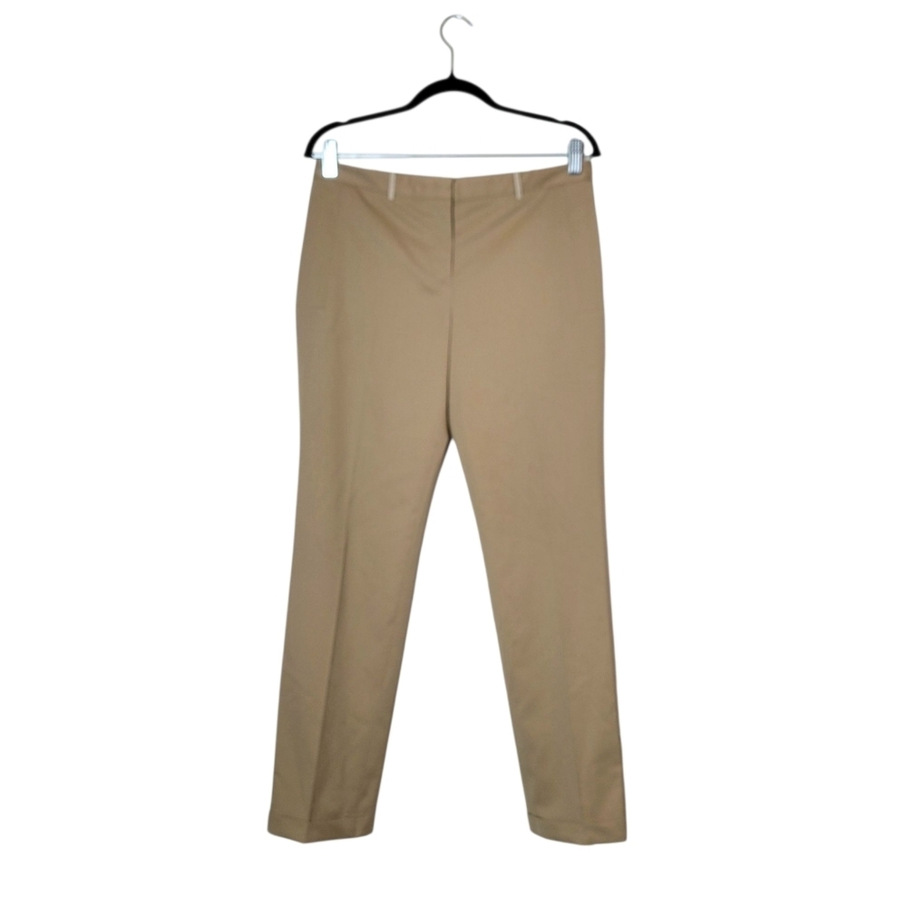 Jil Sander 100% Virgin Wool Pants Sz 38 Beige Tan‎ Slacks Trousers Career Office